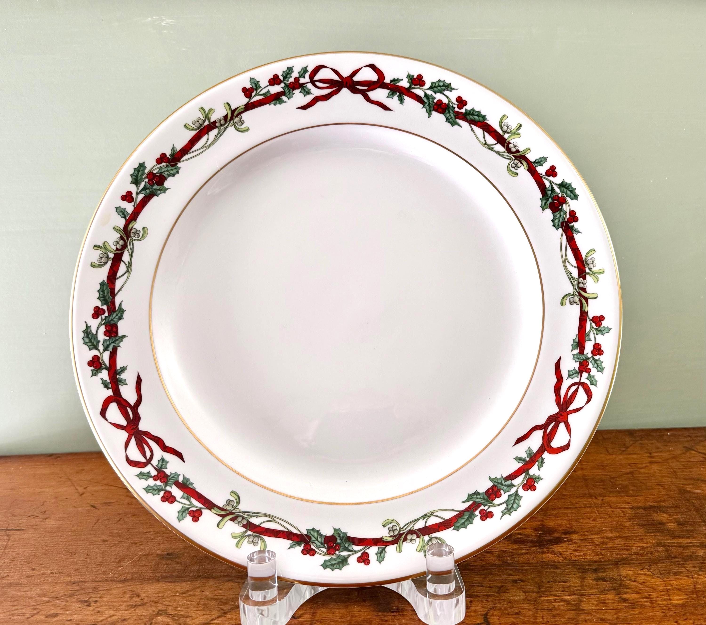 Royal Worcester Holly Ribbons Dinner Plates - Etsy