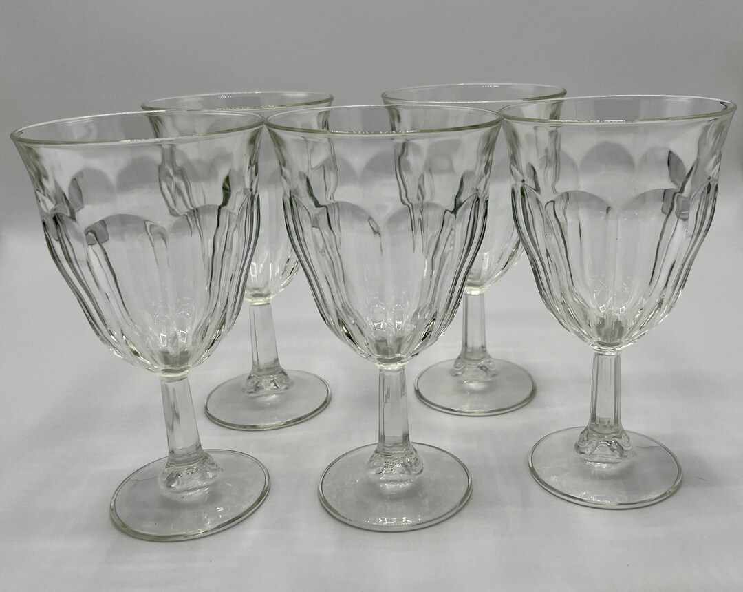 Duralex Picardie Stemmed Water Goblets Made in France Set of Etsy