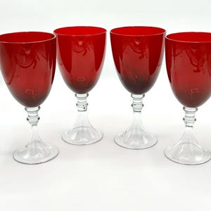 Artland Veranda Ruby Red Water Goblets, Set of 4