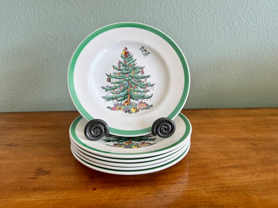 Spode Christmas Tree Bread and Butter Set of 4 or Set of 2 Etsy