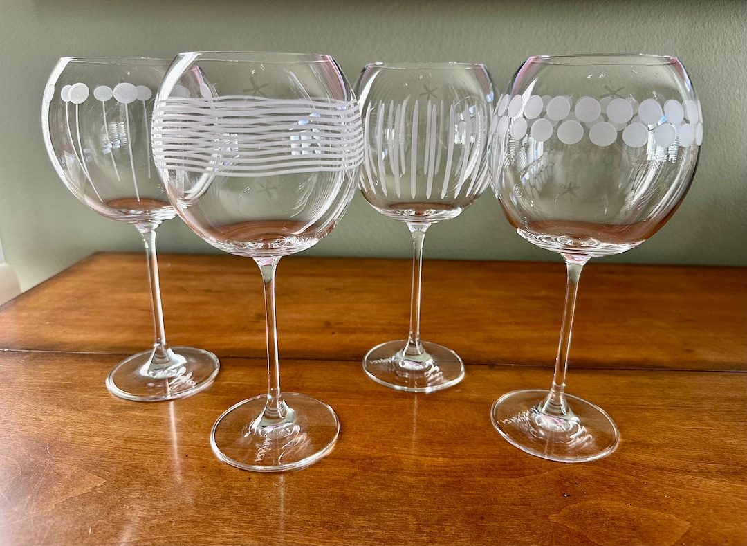 Cheers Balloon Wine Goblets by Mikasa Set of 4 Etsy