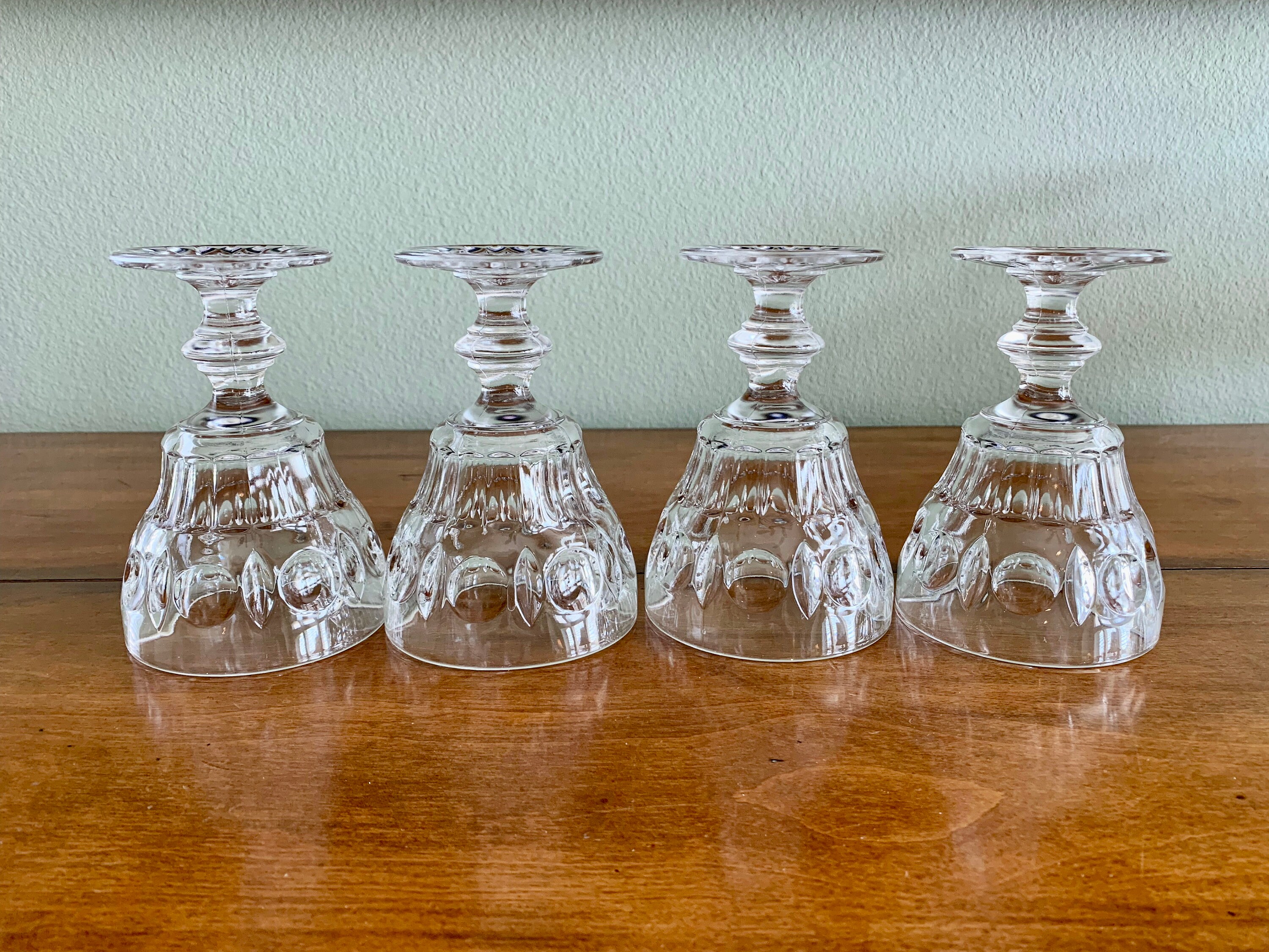 Clasique Water Goblets by Colony Glass Company, Pressed Glass, Set of 4 ...