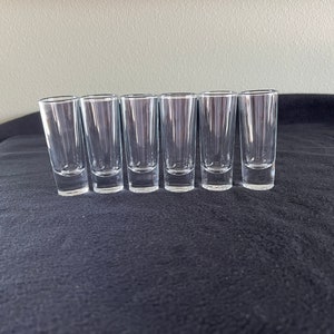 2oz Clear Tall Shot Glasses, Set of 6