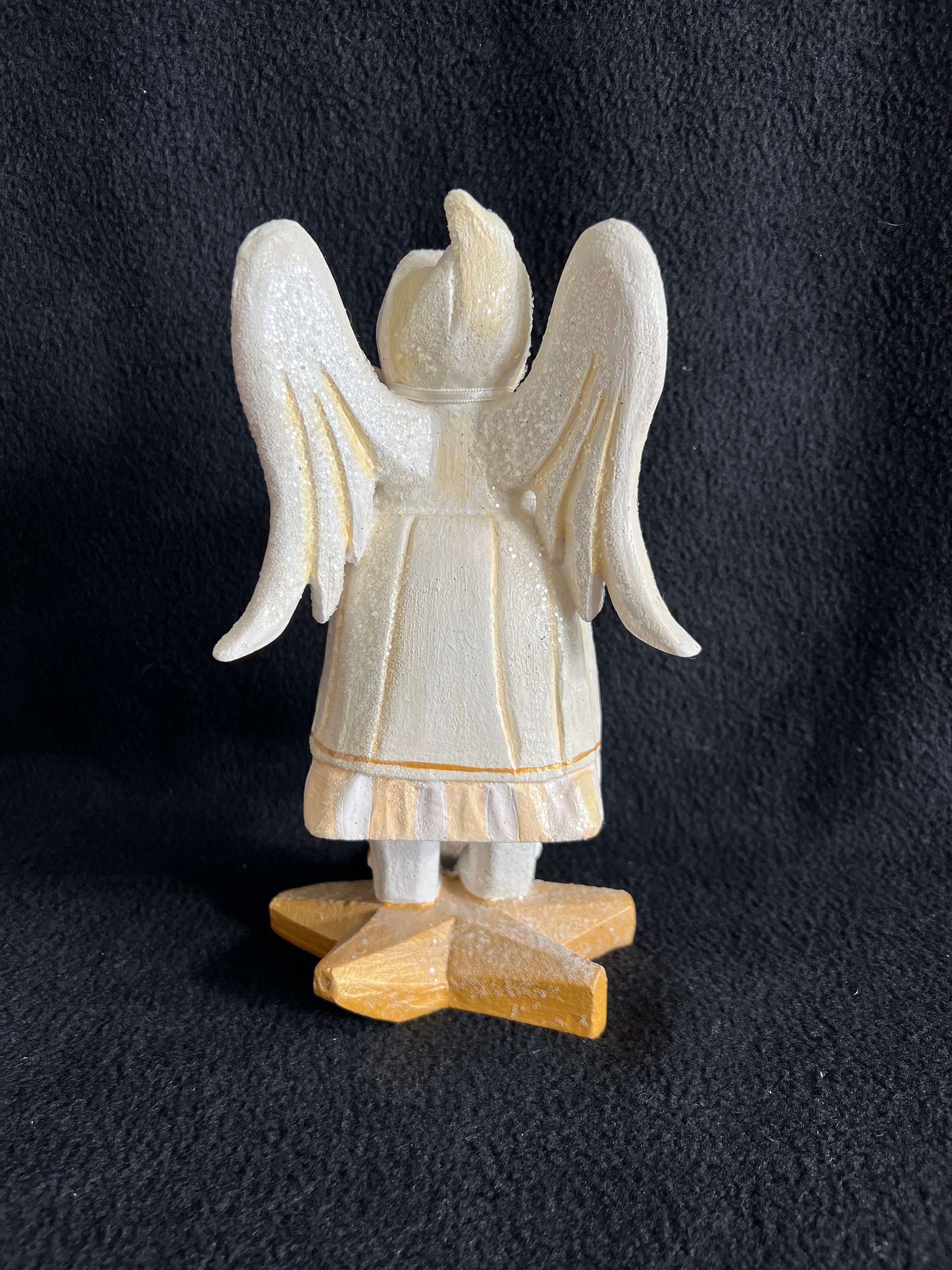 1996 House of Hatten Snow Angel Holding Dove Bird by Denise Etsy