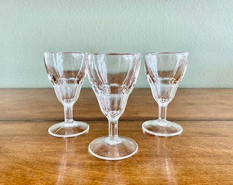 2oz Stemmed Aperitif Glasses by Federal Glass, Set of 3