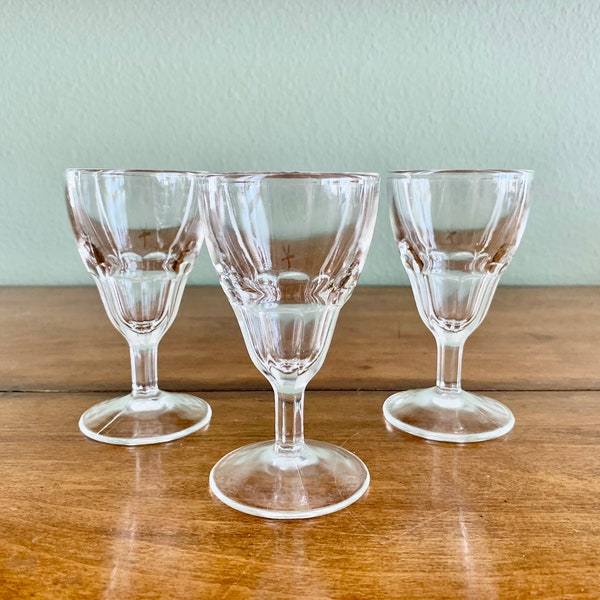 2oz Stemmed Aperitif Glasses by Federal Glass, Set of 3