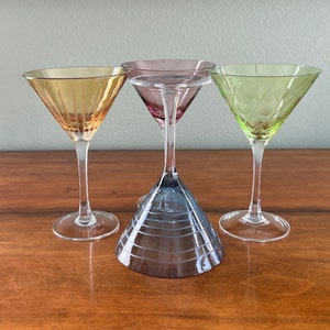 Mikasa Martini Glasses Cheers Set of 4 Etched Made in France 10 oz. New NO  BOX