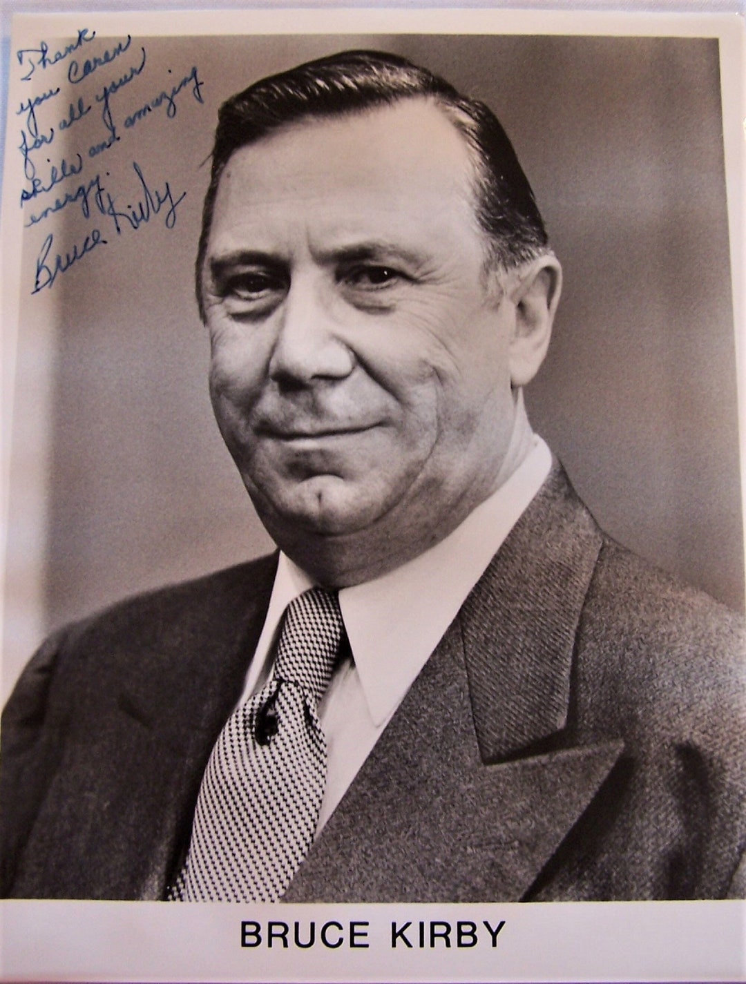 Autographed 8 X 10 Photo Bruce Kirby Hollywood Memorabilia 1990's Heat of the Night TV Series