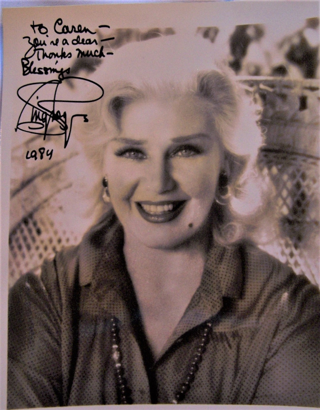 Autographed 8 X 10 Photo Ginger Rogers Hollywood Memorabilia 1980s
