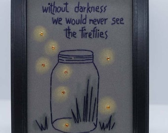 Fireflies in a mason jar