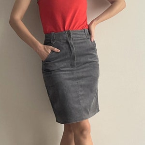 Knee length corduroy skirts online