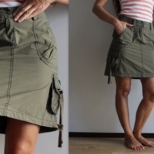 Cotton nylon dump military skirt カーキ1 Cotton nylon dump military skirt カーキ1