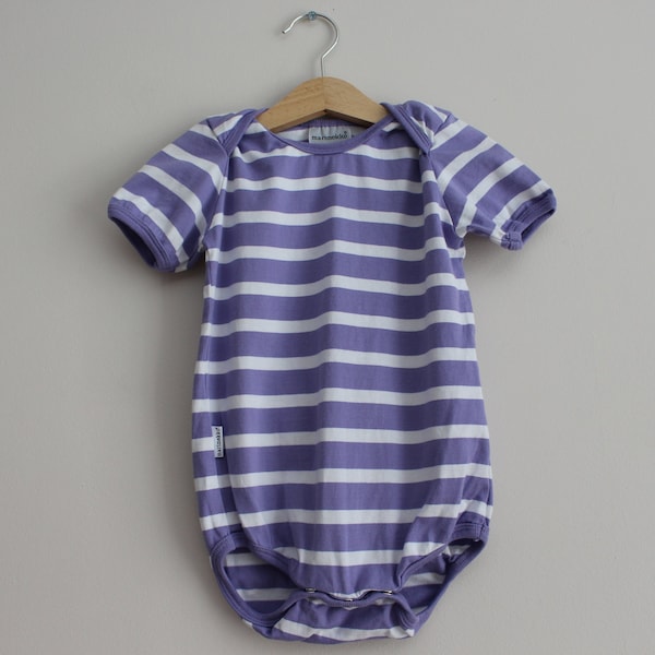 80 cm Baby Marimekko Body Infant Bodysuit Newborn Dungarees Baby Romper Pajamas One Piece Baby Overall Kids Purple White Striped Cotton