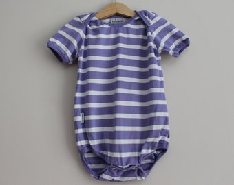 80 cm Baby Marimekko Body Infant Bodysuit Newborn Dungarees Baby Romper Pajamas One Piece Baby Overall Kids Purple White Striped Cotton