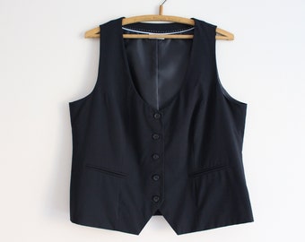Zwart Vest Vrouwen Zwart Vest Gestreept Vest Formeel Vest Gilet voor Vrouw Plus Size
