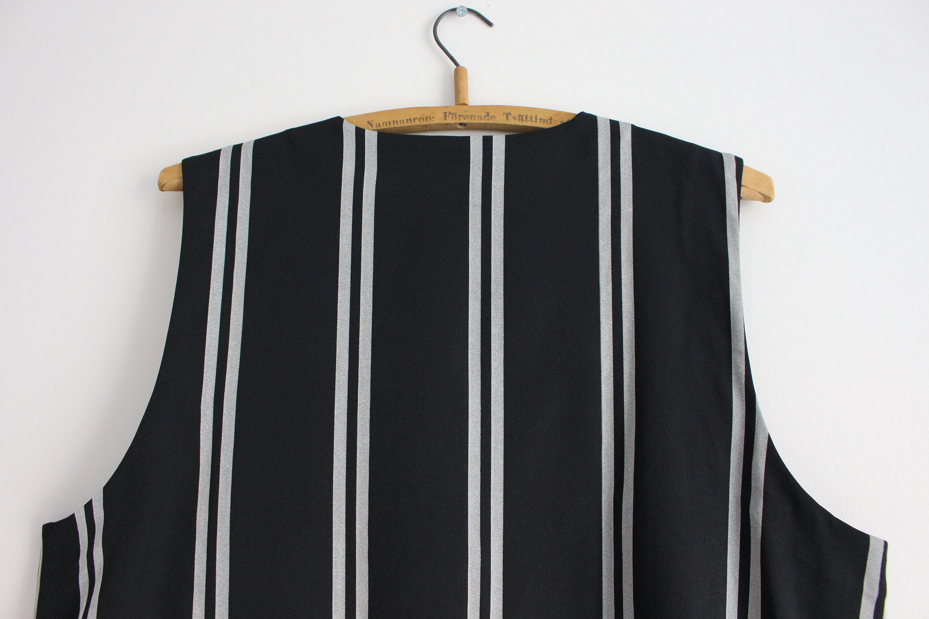 Black Striped Vest Women's Black Vest Striped Black Waistcoat Formal ...