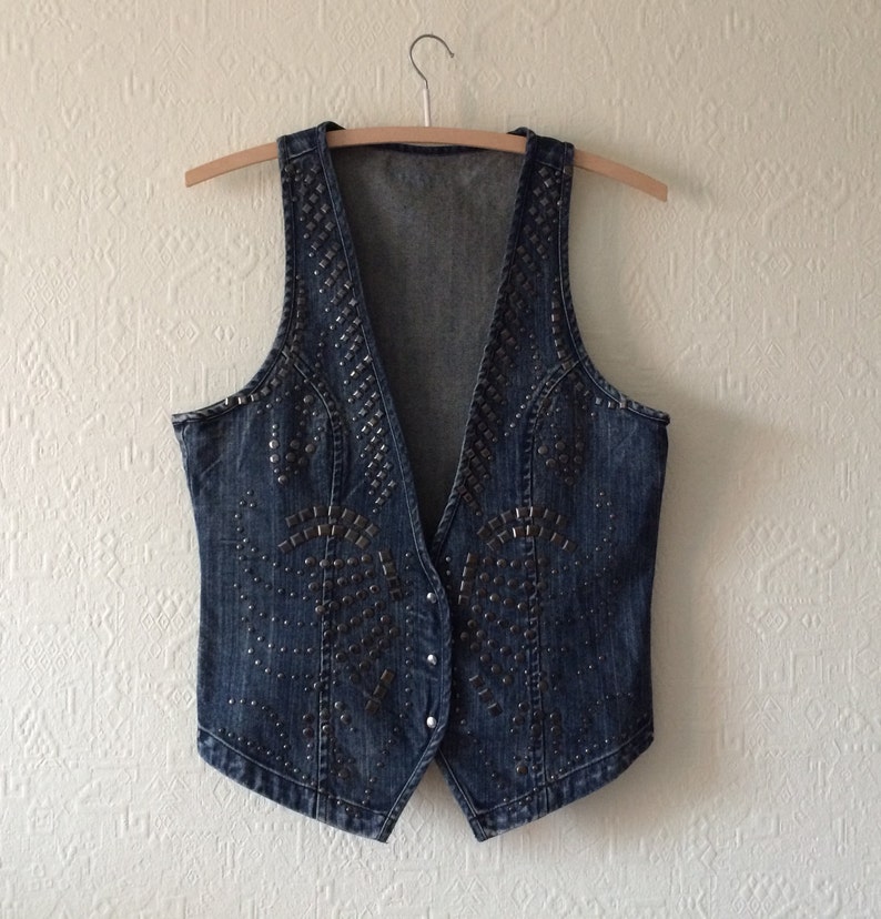 denim waistcoat women's