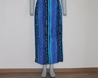 Summer Skirt Vintage Skirt Long Women Skirt Blue Skirt Maxi Summer Skirt Boho  Grunge Skirt