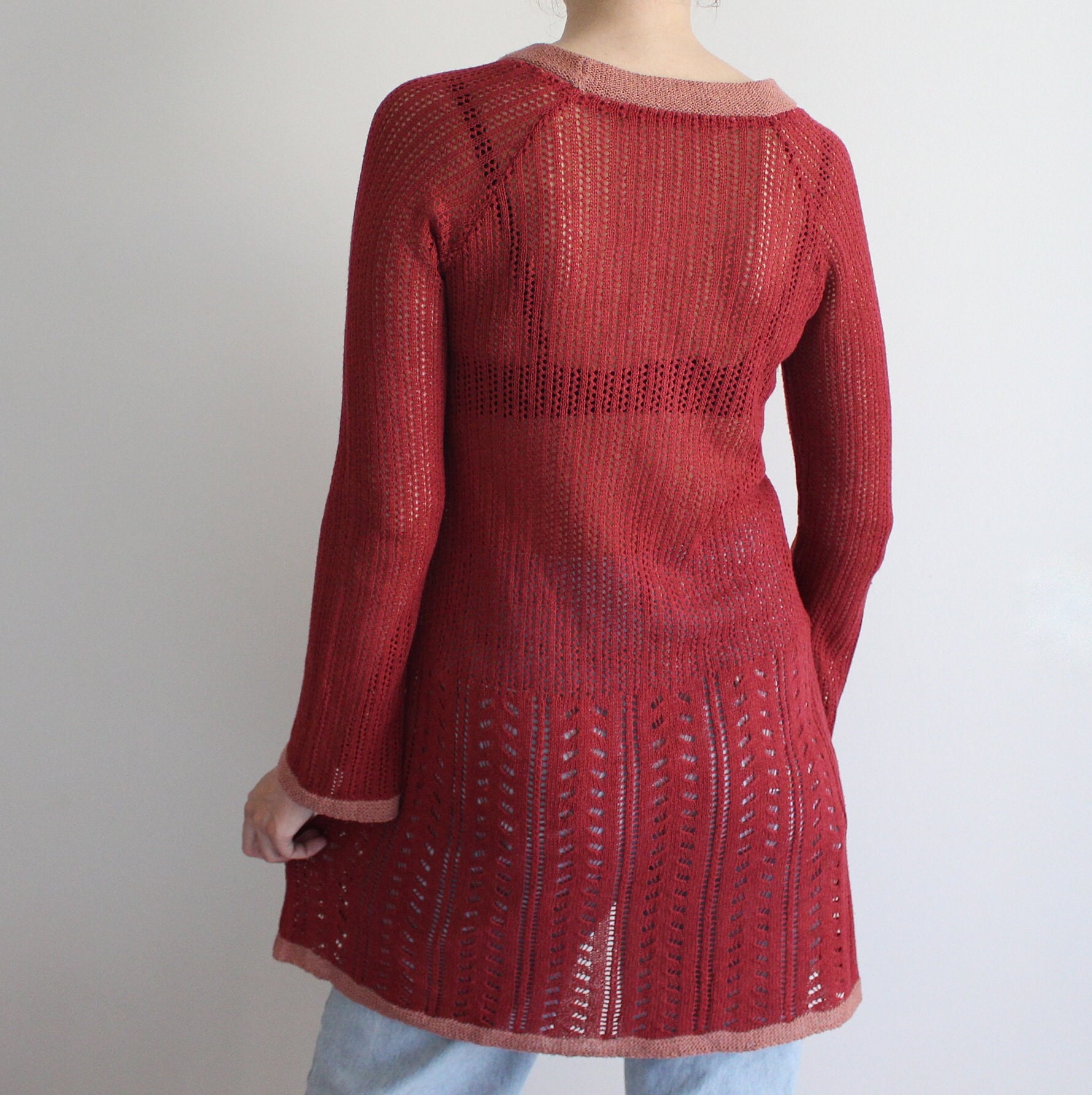 red crochet beach dress Watermelon Crochet Top Maxi Dress