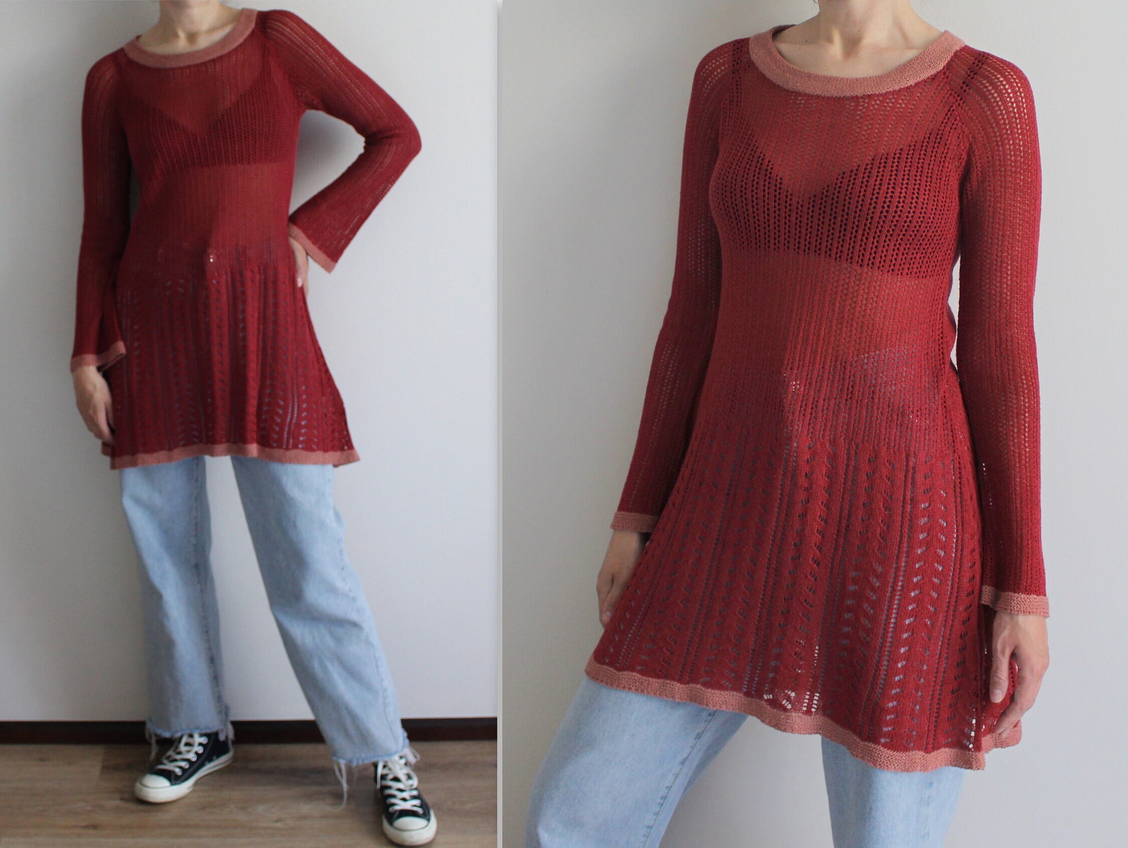 Knitted Dress Red Dress Crochet Dress See Through Dress Tunic Dress Summer Dress Beach Dress Boho Hippie Medium Size - Etsy Knitted Dress Red Dress Crochet Dress See Through Dress Tunic Dress Summer Dress Beach Dress Boho Hippie Medium Size - Etsy