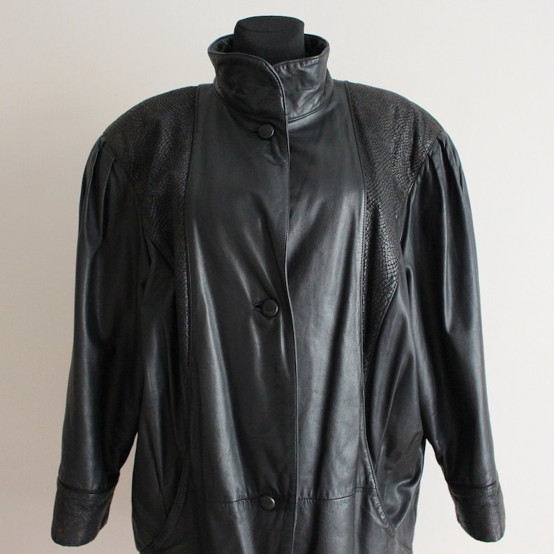 Women's Vintage 80s Leather Short Coat M/L