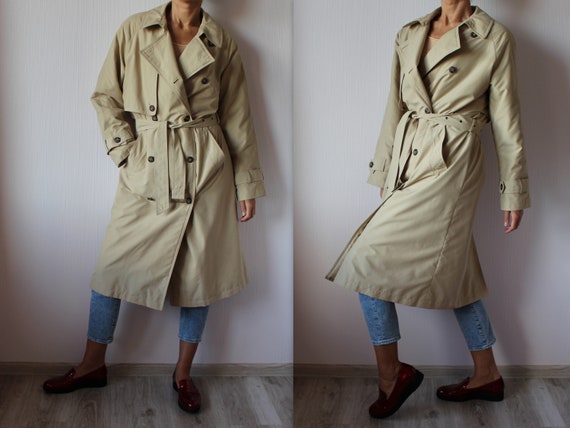Warm Beige Trench Coat Women's Beige Sand Coat Vin
