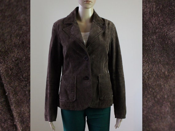Brown Suede Leather Jacket Vintage Leather Jacket
