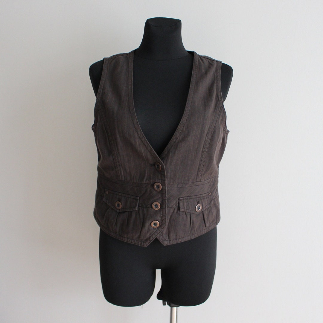 Brown Stripe Vest Set main image 1