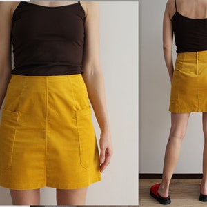 Mustard Yellow Skirt Etsy New Zealand