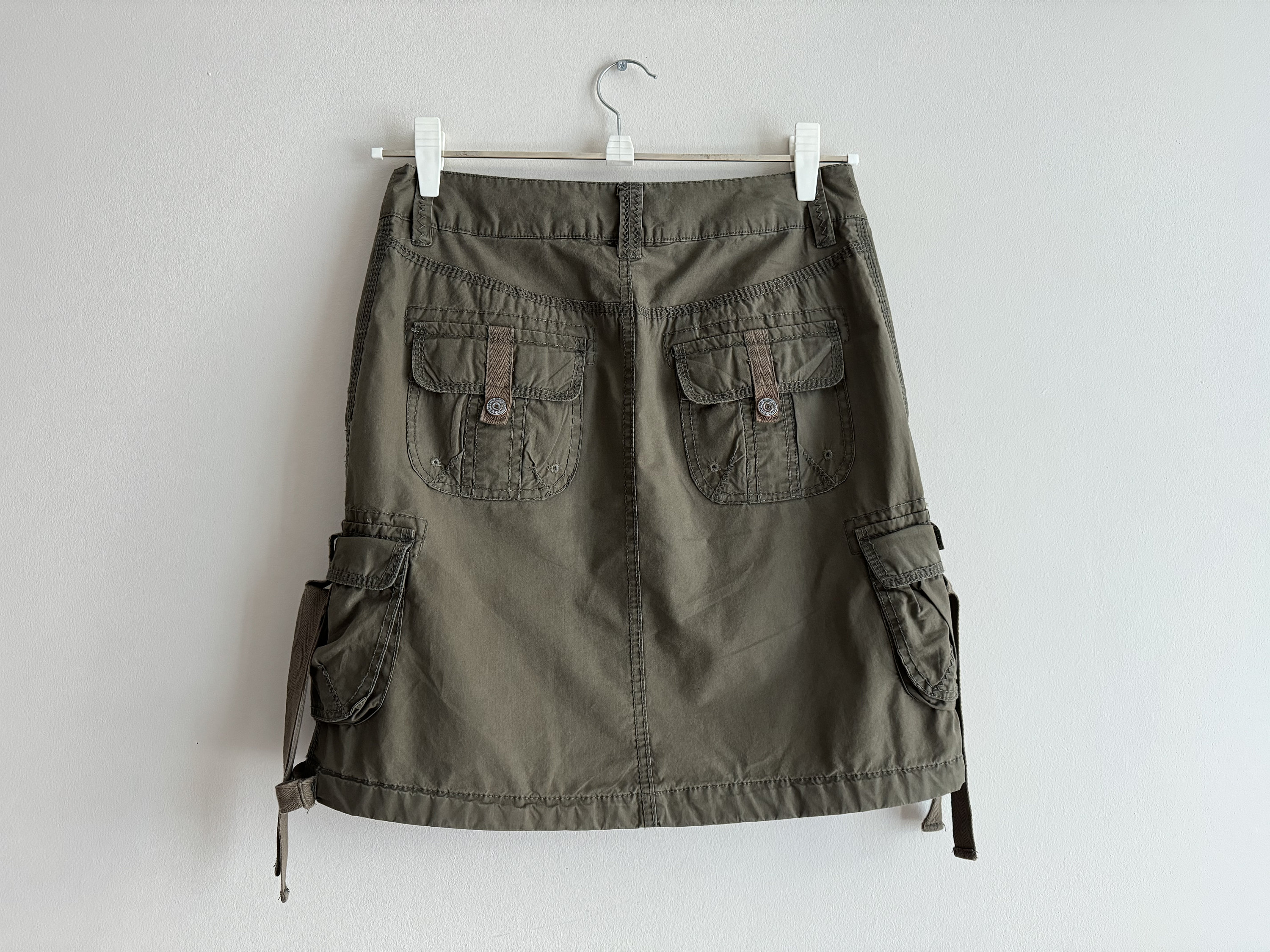 Cargo Skirt Khaki Mini Skirt Women's Utility Skirt