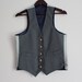 Reversible Men's Vest Grey Vest Formal Waistcoat Classic Waistcoat Steampunk