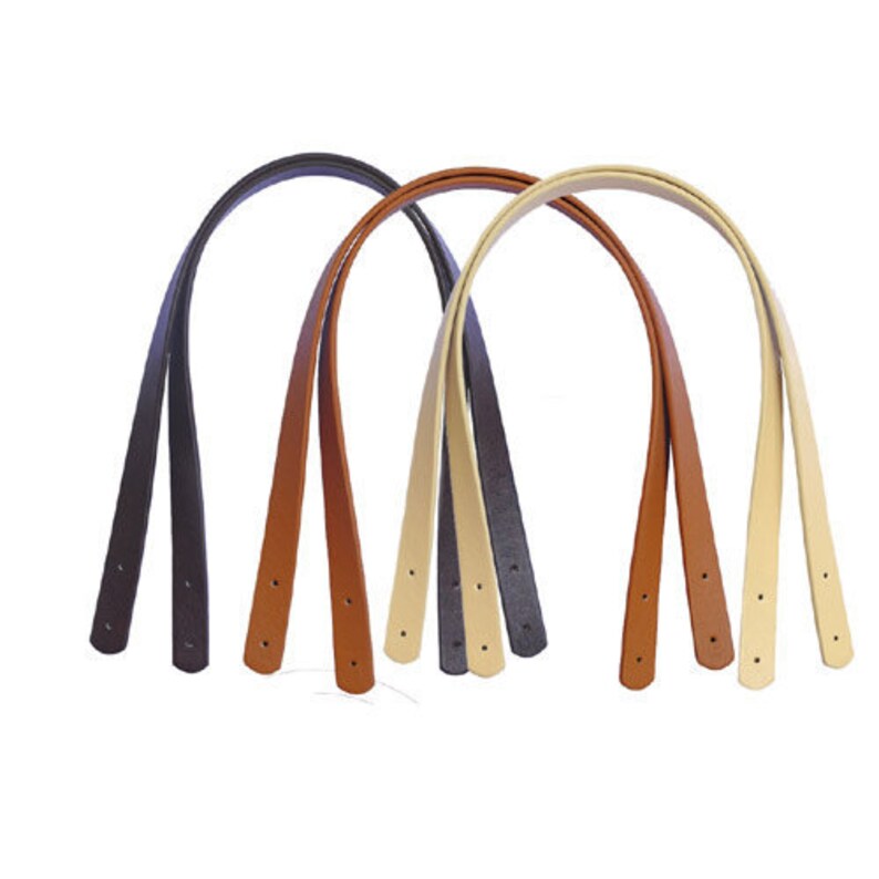 1 pair//2 pcs Faux Leather Bag Handles Purse Straps Handbag Straps 25/" w// Rivets