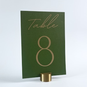 Ensemble de supports pour numéros de table en laiton de couleur | Décoration en laiton et or antique | Porte-cartes de mariage | Lots de 5, 10 ou 20