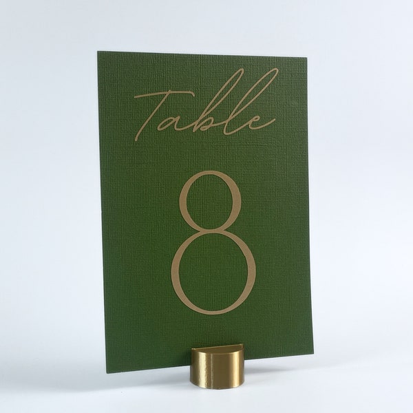 Set of Brass Color Table Number Holders Made from PLA | Brass & Antique Gold Decor | Wedding Card Holders | Sets of 5, 10 or 20