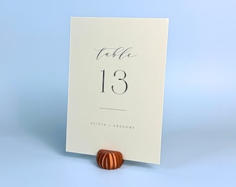 Pumpkin Table Number Holders: Biodegradable PLA, Fall Wedding Decor