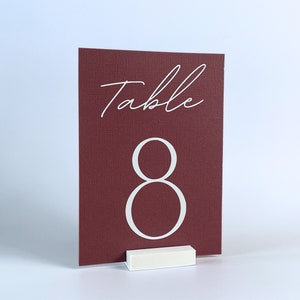 Ensemble de porte-numéros de table blancs | Porte-numéros de table rectangulaires | Lots de 5, 10 ou 20