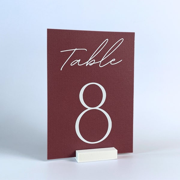 Set of White Table Number Holders | Rectangle Table Number Stands | Sets of 5, 10 or 20