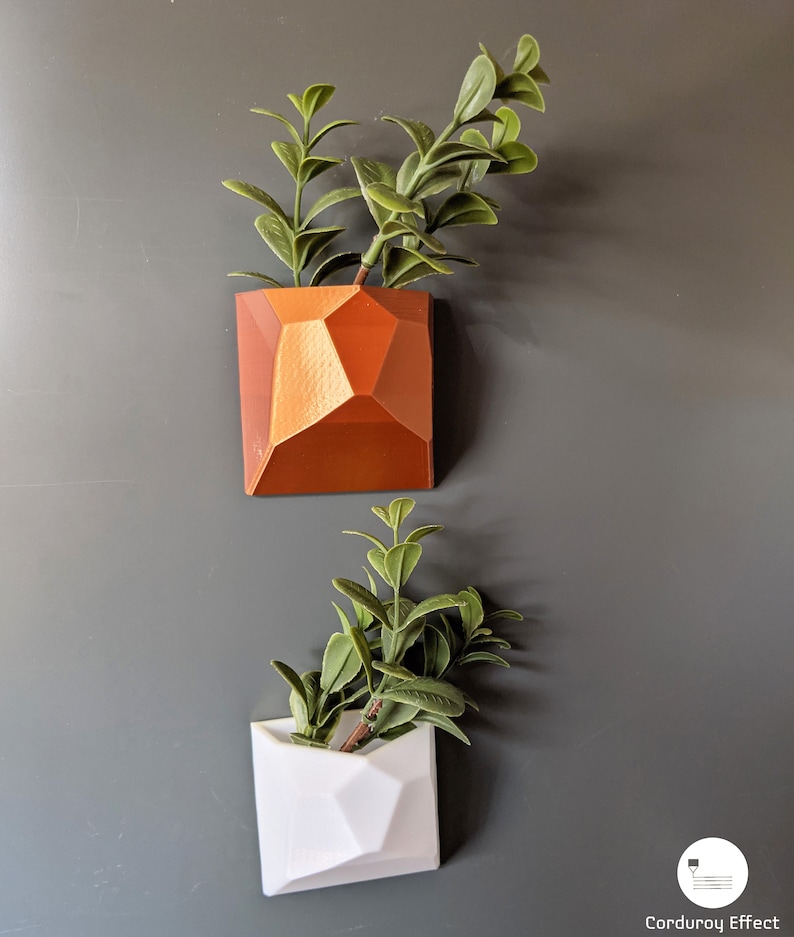 Refrigerator Mount Fridge Mount Magnetic Geometric Shape Succulent Planter Pot