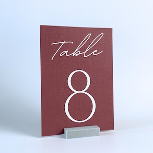 Set of Marble Patterned Table Number Holders | Rectangle Table Number Stands | Sets of 5, 10 or 20