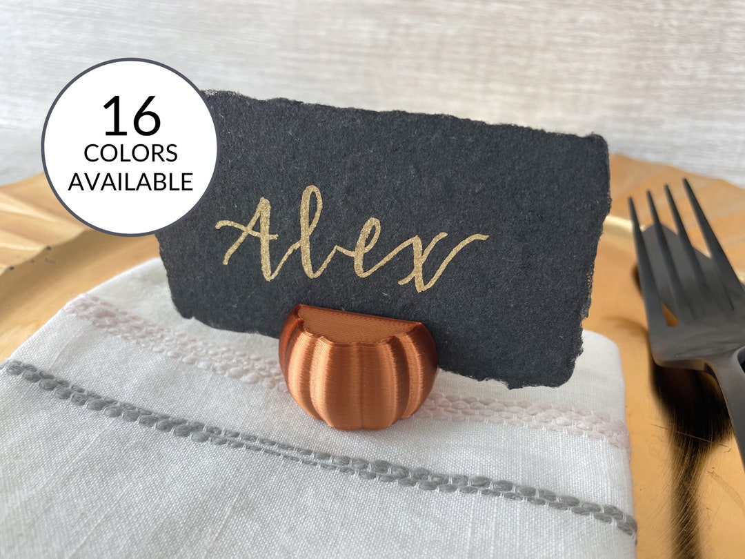 Set of Pumpkin Place Card Holders Fall Place Card Holders Thanksgiving