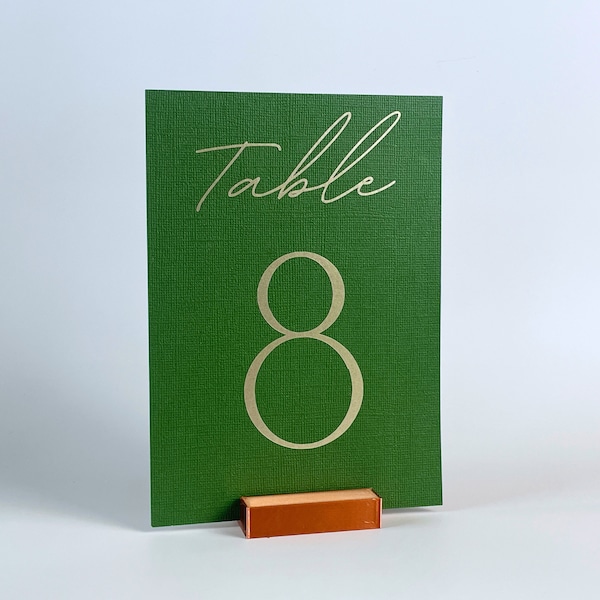 Set of Copper Color Table Number Holders Made from PLA | Rectangle Table Number Stands | Sets of 5, 10 or 20