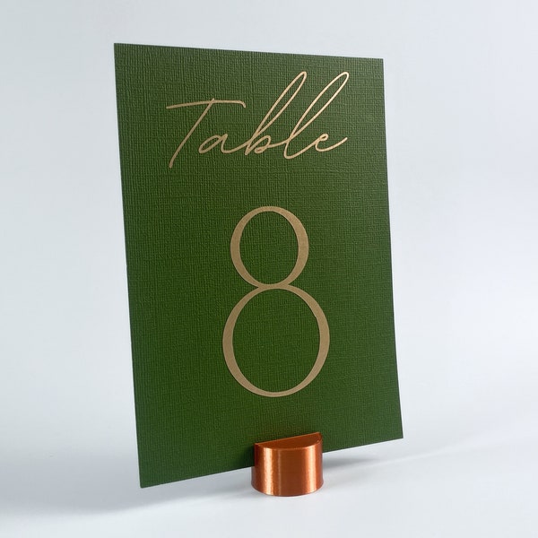 Set of Copper Color Table Number Holders Made of PLA | Wedding Card Holders | Table Sign Stands  | Sets of 5, 10 or 20