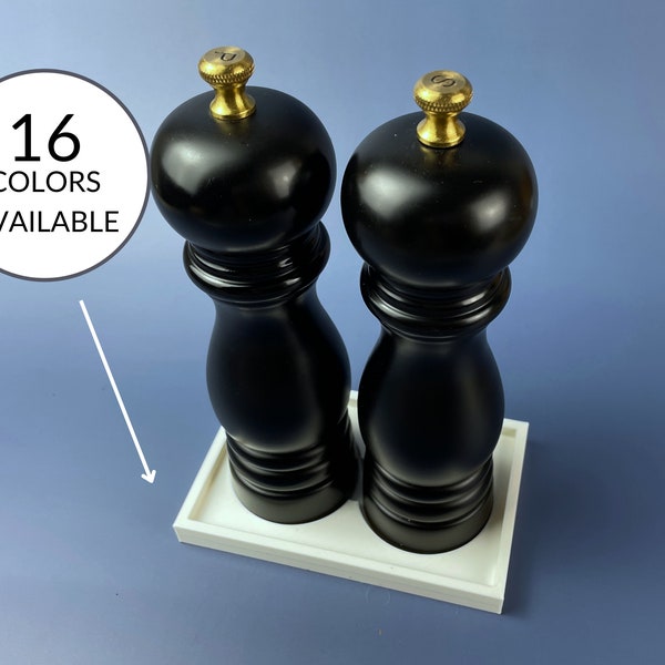 Salt and Pepper Shaker Holder | Salt and Pepper Shaker Base | Salt and Pepper Grinder Base | 3D Printed | Kitchen Decor