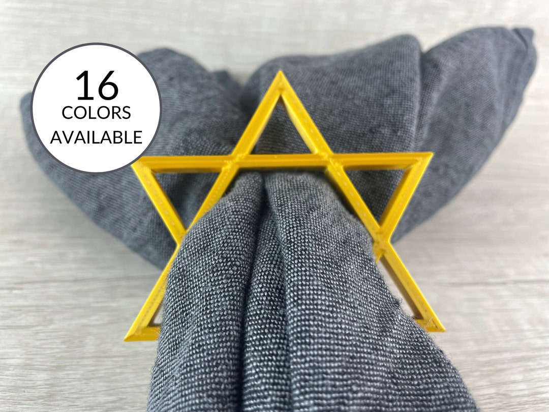 Star of David Napkin Rings Hanukkah Napkin Rings Set Etsy