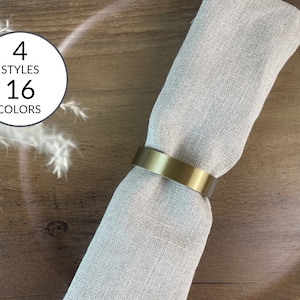 Modern Napkin Rings: Biodegradable PLA, 16 Colors