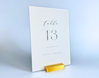 Porte-numéros de table rectangulaires : PLA biodégradable, porte-affiches de mariage, 16 couleurs