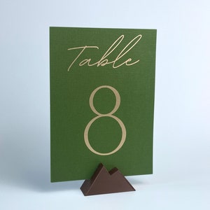 Set of Brown Mountain Table Number Holders | Table Number Stands | Mountain Wedding Decor | Sets of 5, 10 or 20