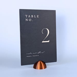 Dome Table Number Holders: Biodegradable PLA, Wedding & Event Sign Stands, 16 Colors
