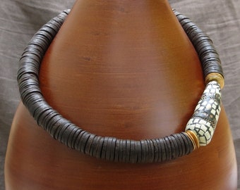 Coconut Shell Statement Necklace