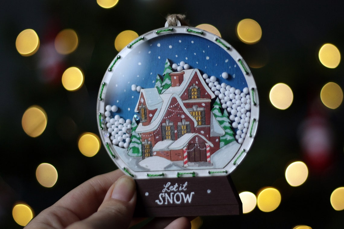 Christmas ornaments Christmas snow globe Christmas gifts Etsy